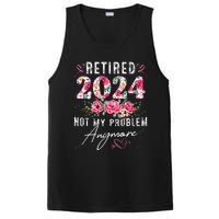 Retired 2024 Funny Retirement Gifts For Women 2024 Floral PosiCharge Competitor Tank