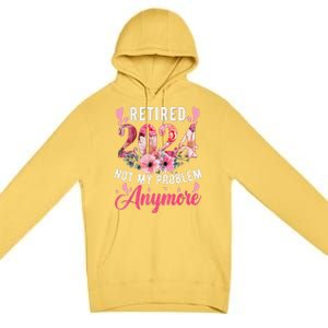 Retired 2024 Funny Retirement Gifts For Women 2023 Floral Premium Pullover Hoodie