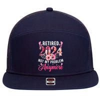 Retired 2024 Funny Retirement Gifts For Women 2023 Floral 7 Panel Mesh Trucker Snapback Hat