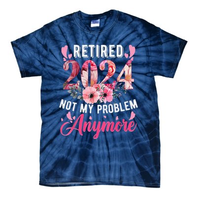 Retired 2024 Funny Retirement Gifts For Women 2023 Floral Tie-Dye T-Shirt