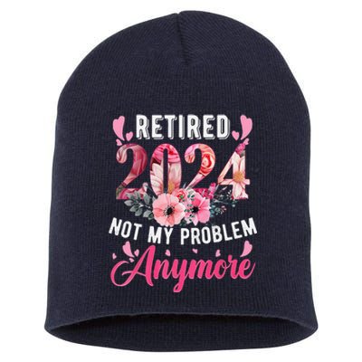 Retired 2024 Funny Retirement Gifts For Women 2023 Floral Short Acrylic Beanie