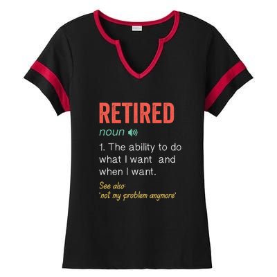 Retired 2022 Funny Retirement Ladies Halftime Notch Neck Tee