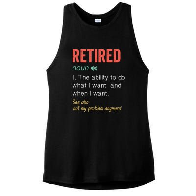 Retired 2022 Funny Retirement Ladies PosiCharge Tri-Blend Wicking Tank