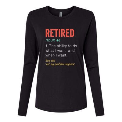 Retired 2022 Funny Retirement Womens Cotton Relaxed Long Sleeve T-Shirt