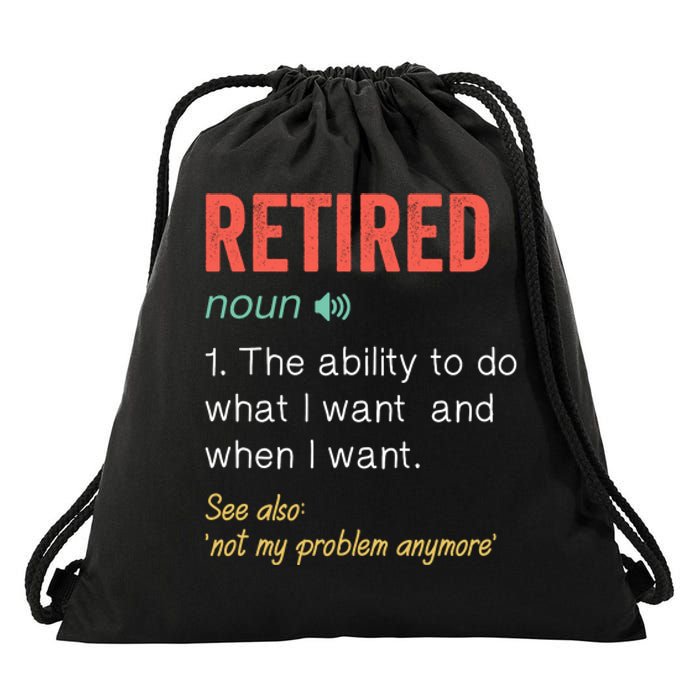 Retired 2022 Funny Retirement Drawstring Bag