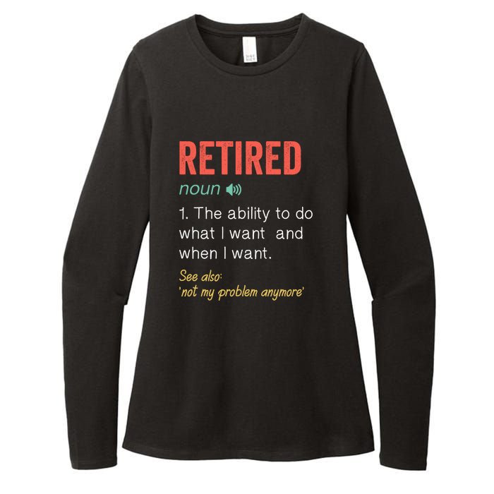 Retired 2022 Funny Retirement Womens CVC Long Sleeve Shirt