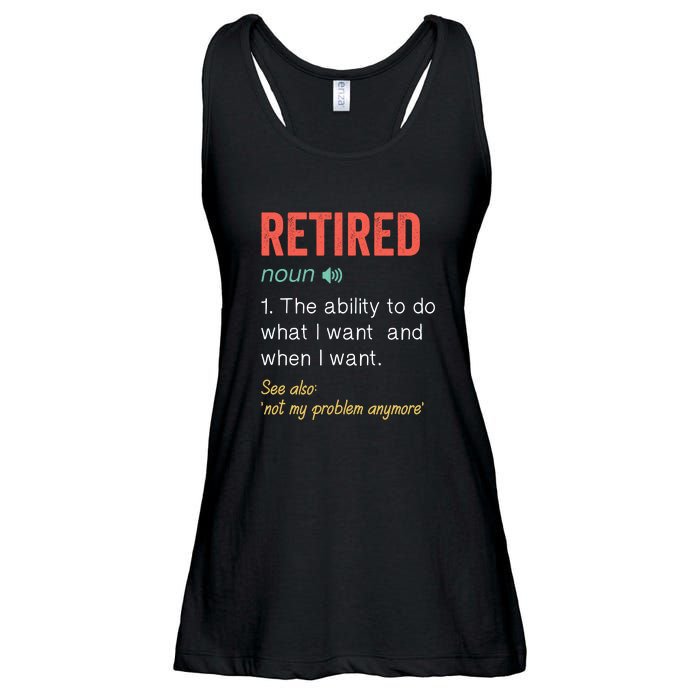 Retired 2022 Funny Retirement Ladies Essential Flowy Tank