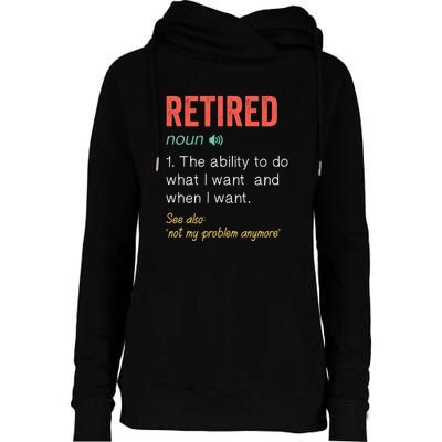 Retired 2022 Funny Retirement Womens Funnel Neck Pullover Hood