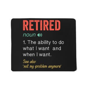 Retired 2022 Funny Retirement Mousepad