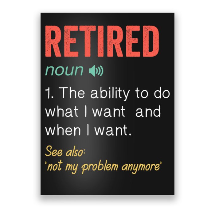 Retired 2022 Funny Retirement Poster