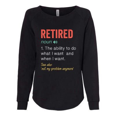 Retired 2022 Funny Retirement Womens California Wash Sweatshirt