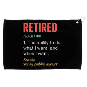 Retired 2022 Funny Retirement Grommeted Golf Towel