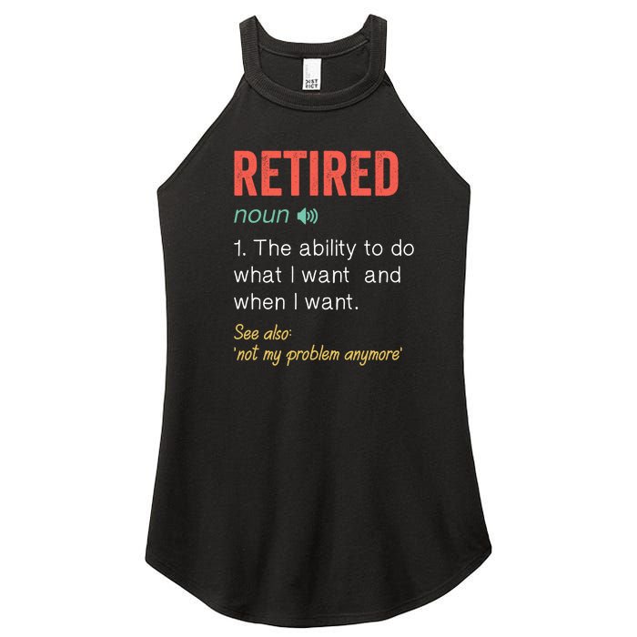 Retired 2022 Funny Retirement Women's Perfect Tri Rocker Tank