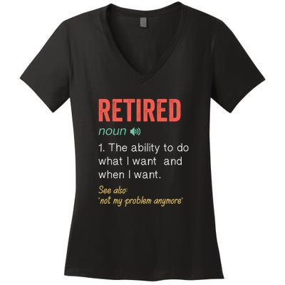 Retired 2022 Funny Retirement Women's V-Neck T-Shirt