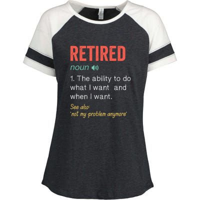 Retired 2022 Funny Retirement Enza Ladies Jersey Colorblock Tee