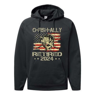 Retirement 2024 Fisherman OFishAlly Retired 2024 Performance Fleece Hoodie