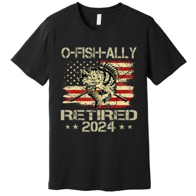 Retirement 2024 Fisherman OFishAlly Retired 2024 Premium T-Shirt