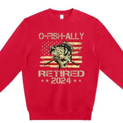 Retirement 2024 Fisherman OFishAlly Retired 2024 Premium Crewneck Sweatshirt