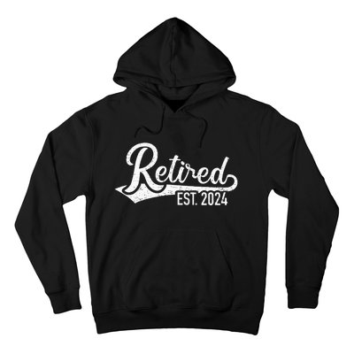 Retired 2024 For Coworker Retirement And Pensioner Hoodie