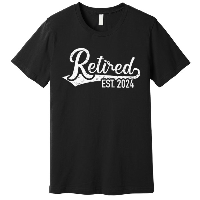 Retired 2024 For Coworker Retirement And Pensioner Premium T-Shirt