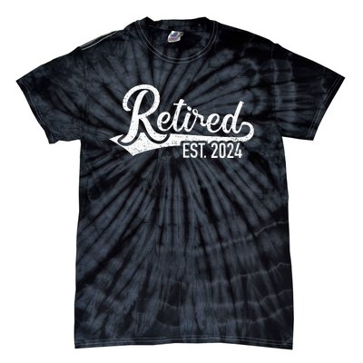 Retired 2024 For Coworker Retirement And Pensioner Tie-Dye T-Shirt