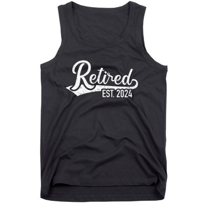 Retired 2024 For Coworker Retirement And Pensioner Tank Top