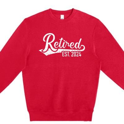 Retired 2024 For Coworker Retirement And Pensioner Premium Crewneck Sweatshirt