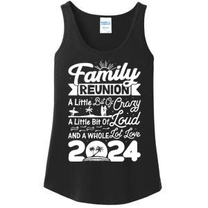 Retro 2024 Family Reunion A Little Bit Of Crazy Funny Family Ladies Essential Tank