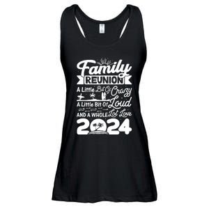 Retro 2024 Family Reunion A Little Bit Of Crazy Funny Family Ladies Essential Flowy Tank