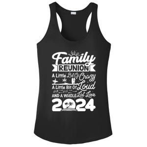 Retro 2024 Family Reunion A Little Bit Of Crazy Funny Family Ladies PosiCharge Competitor Racerback Tank