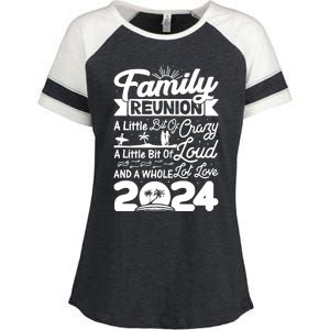 Retro 2024 Family Reunion A Little Bit Of Crazy Funny Family Enza Ladies Jersey Colorblock Tee