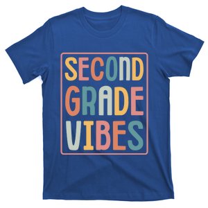 Retro 2Nd Grade Vibes Second Grade Teacher Back To School Funny Gift T-Shirt