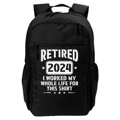 Retired 2024 Humor Retirement For Dad Daily Commute Backpack