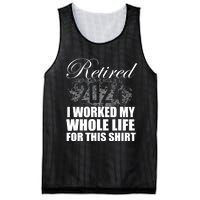 Retired 2024 I Worked My Whole Life 2024 Retirement Gifts Mesh Reversible Basketball Jersey Tank