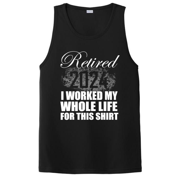 Retired 2024 I Worked My Whole Life 2024 Retirement Gifts PosiCharge Competitor Tank