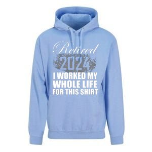 Retired 2024 I Worked My Whole Life 2024 Retirement Gifts Unisex Surf Hoodie