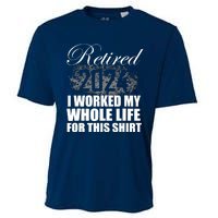 Retired 2024 I Worked My Whole Life 2024 Retirement Gifts Cooling Performance Crew T-Shirt