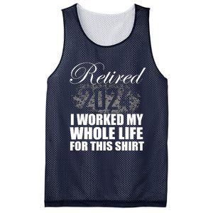 Retired 2024 I Worked My Whole Life 2024 Retirement Gifts Mesh Reversible Basketball Jersey Tank