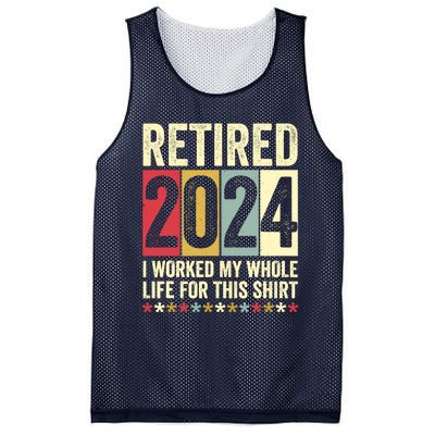 Retired 2024 I Worked My Whole Life For This Funny Mesh Reversible Basketball Jersey Tank