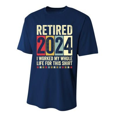 Retired 2024 I Worked My Whole Life For This Funny Performance Sprint T-Shirt