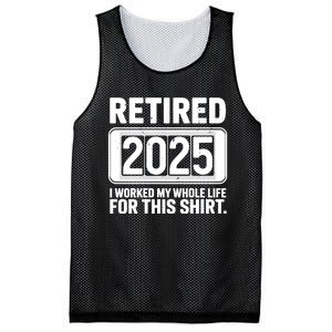 Retired 2025 I Worked My Whole Life For This Mesh Reversible Basketball Jersey Tank