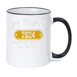 Retired 2024 I Worked Whole Life For This Funny Retirement  11oz Black Color Changing Mug