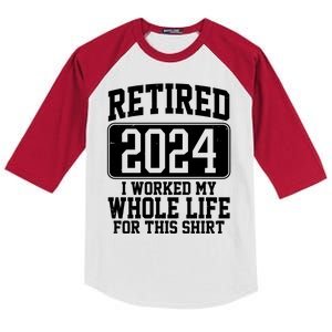 Retired 2024 I Worked My Whole Life For This Kids Colorblock Raglan Jersey