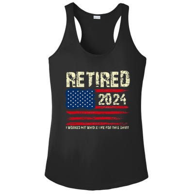 Retired 2024 I Worked My Whole Life For This Retirement Ladies PosiCharge Competitor Racerback Tank