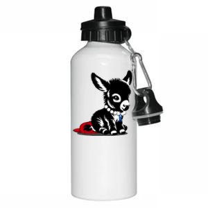 Retro 2024 Kamala Harris Tim Walz President Democrat Donkey Gift Aluminum Water Bottle