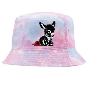 Retro 2024 Kamala Harris Tim Walz President Democrat Donkey Tie-Dyed Bucket Hat