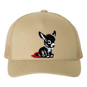 Retro 2024 Kamala Harris Tim Walz President Democrat Donkey Yupoong Adult 5-Panel Trucker Hat