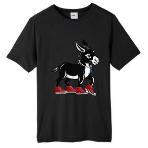 Retro 2024 Kamala Harris Tim Walz President Democrat Donkey Tall Fusion ChromaSoft Performance T-Shirt