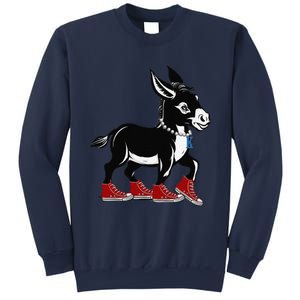 Retro 2024 Kamala Harris Tim Walz President Democrat Donkey Sweatshirt