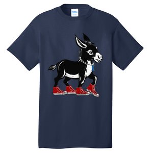 Retro 2024 Kamala Harris Tim Walz President Democrat Donkey Tall T-Shirt